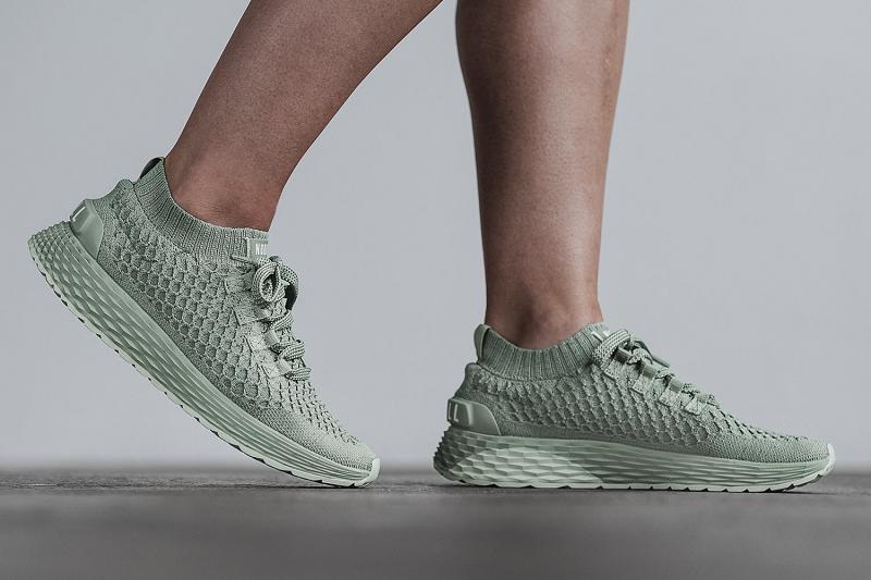 Nobull Seafoam Reflective Knit Runner Women's Running Shoes Green | USA B1716E